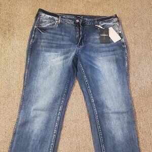 Flamingals Pocket Detail Mid Rise Bootcut Jeans | Size XL